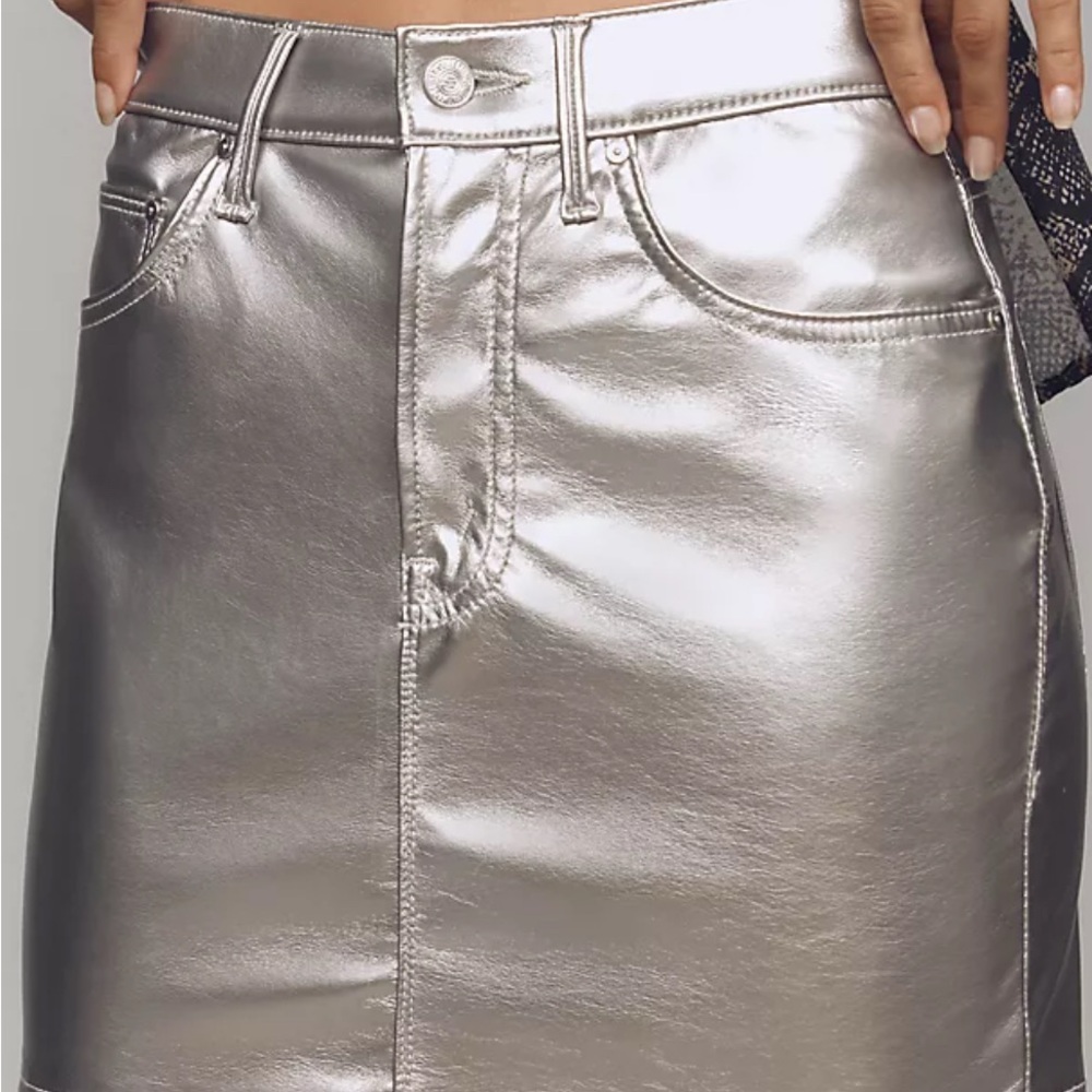 Express Silver Mini Skirt